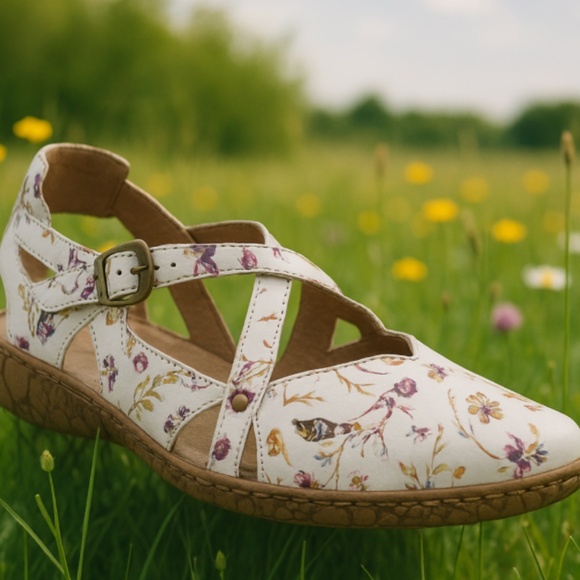 🆕 JOSEF SIEBEL Rosalie 13🌸 flowers prints Sz 40 - Picture 1 of 15